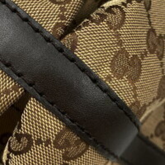 Gucci Brown Canvas GG Studs Tote Interlocking Beige Bag - Picture 3 of 7